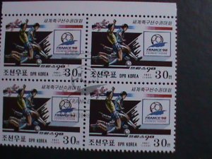 ​KOREA-1998 SC# 3710  16TH WORLD CUP SOCCER CHAMPIONSHIP-FRANCE- CTO BLOCK VF