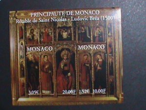 MONACO 2000 SC# 2176  RETABLE OF ST. NICHOLAS-MONACO CATHEDRAL MNH S/S VF