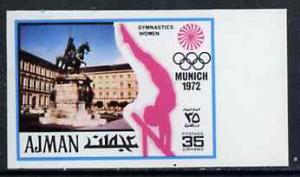 Ajman 1971 Gymnastics 35dh from Munich Olympics imperf se...