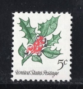 1254 * HOLLY ~ CHRISTMAS   *  U.S. Postage Stamp MNH