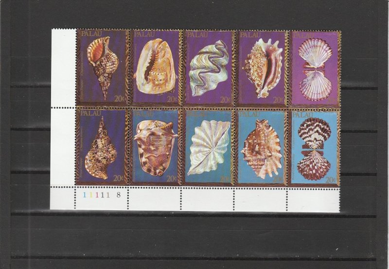 Palau  Scott#  50a  MNH Block of 10  (1984 Shells)