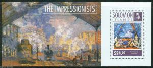 SOLOMON ISLANDS  2014 IMPRESSIONISTS MONET &  CEZANNE   SOUVENIR SHEET MINT NH