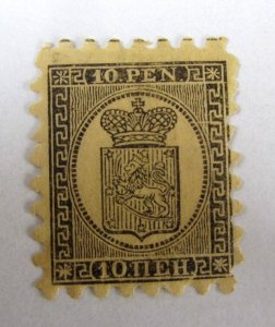 Finland Coat of Arms 1870 #8a, Mint/F/NG/LH, only 1 tooth missing