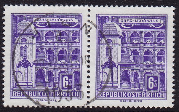 Austria - 1960 - Scott #629 - used pair - Graz