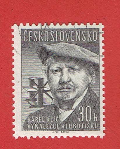 Czechoslovakia SCOTT#816 1957 30h  KAREL KLIC - USED/CTO