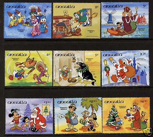 Anguilla 596-604 MNH Disney, Christmas, Mickey Mouse