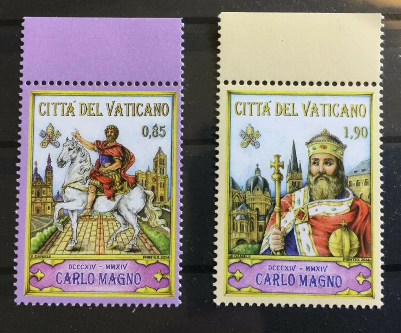 Vatican City Sc# 1566-1567 Complete Set MNH - Charlemagne 