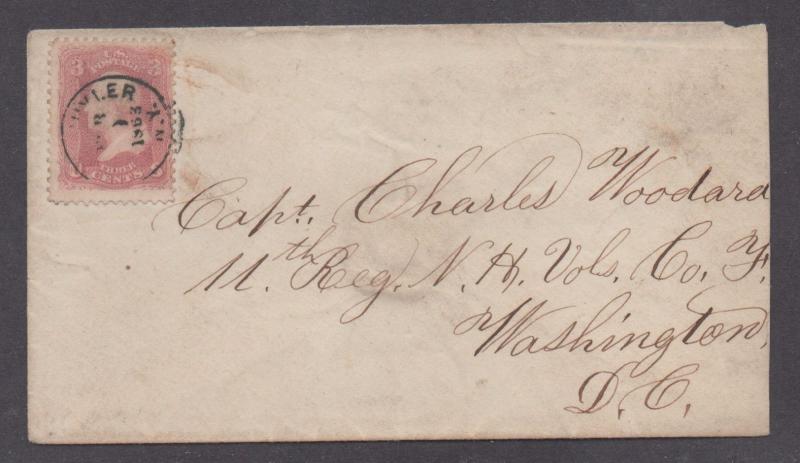 **US 19th Cent Union Patriotic, SC# 64b Fort Sckyler, NY 2/9/1863, No Contents