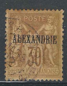 France Off Egypt Alexandria 10 Y&T 12 Used F/VF 1899 SCV $12.00