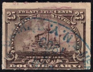 SC#R169 25¢ Revenue: Documentary Stamp (1898) Used/CDS