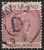 GRENADA 1883 Sc 21, 1d, used VF Scarce D (St. Andrew's) cancel