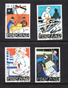 Faroe #201-204,  Postally Used, VF, CV $5.25 .... 1960055