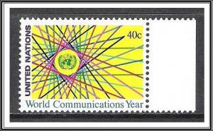 UN New York #393 Communications Year MNH