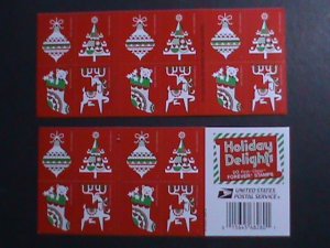 ​UNITED STATES- HOLIDAY DELIGHTS-CHRISTMAS MNH BOOKLET OF 20 FOREVER STAMPS VF