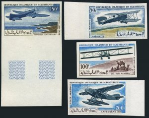 Mauritania C53-C56 imperf,MNH.Mi 278B-281B. Breguet 14,Goliath Farman,Camels.