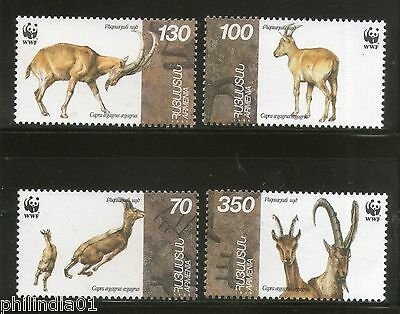 Armenia 1996 WWF Wild Goat Wildlife Animals Fauna Sc 540-43 MNH # 206