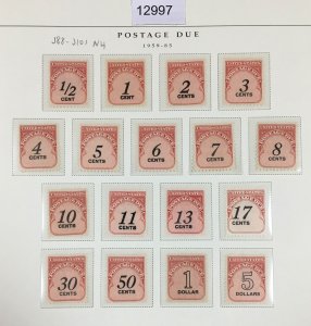 MOMEN: US STAMPS  # J88-J101 MINT OG NH COLLECTION LOT #12997