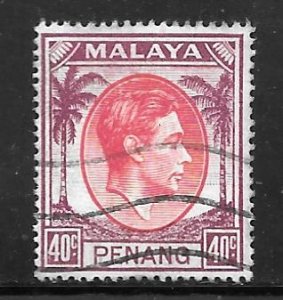 Malaya Penang 18: 40c George VI, used, F-VF