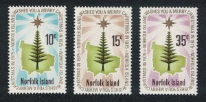 Norfolk Christmas 3v 1975 MNH SC#187-189 SG#165-167