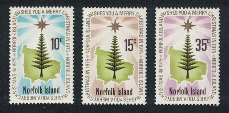 Norfolk Christmas 3v 1975 MNH SC#187-189 SG#165-167