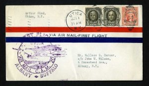 # 641, 653 - CAM # 20 First Flight cover, Utica, NY to Albany, NY - 6-1-1928