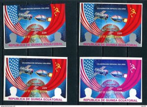 Guinea Equatorial 1975 USA-USSR Space S/S Progressive Proofs MNH 14524