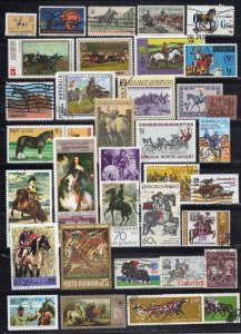 Horse Stamp Collection Mint/Used Paintings Farm Animals Pets ZAYIX 0424S0306