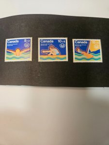 1975 Canada Water Sports Set of 3 MNH