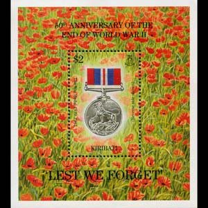 KIRIBATI 1995 - Scott# 668 S/S WWII-Medal NH