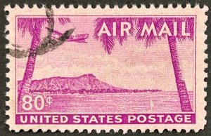 USA, 1952, SC# C46, Diamond Head, Honolulu, Hawaii, Used, F-VF