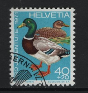 Switzerland   #B405 cancelled 1971 pro juventute  40c  birds