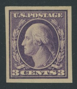 USA 484 - 3 cent Deep Violet Type II Imperf - VF/XF Mint hinged