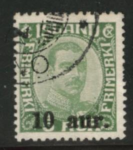 Iceland Scott 139 used 1922 surcharged stamp CV$4