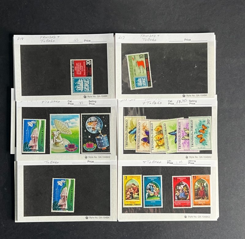 Trinidad & Tobago Stamp Collection Dealer Cards $323 CV Mint & Used ZAYIX