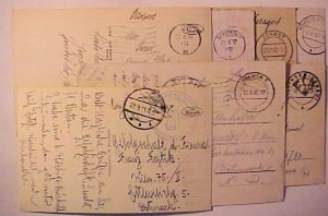 GERMANY FP CARDS 1941/1942 BREMEN SCHRODA,KIEL DILLINGEN,SIEGEN,ZERBST