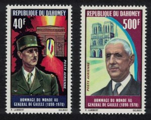 Dahomey General Charles de Gaulle 2v 1971 MNH SC#C136-C137 SG#427-428 MI#444-445