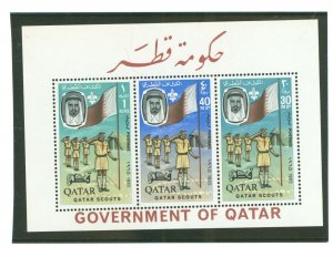 Qatar #58-60 Mint (NH) Souvenir Sheet (Scouts)