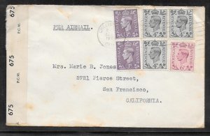 Great Britain #243 on CHELTENHAM GLOS Censored Air mail (A1239)