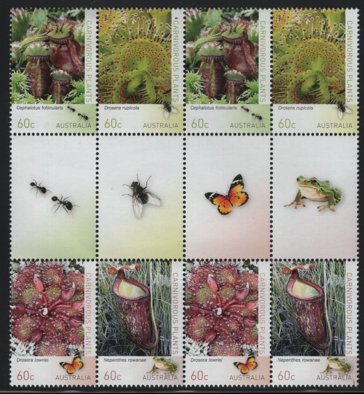 Australia 2013 MNH Sc 3969a 60c Carnivorous Plants Gutter