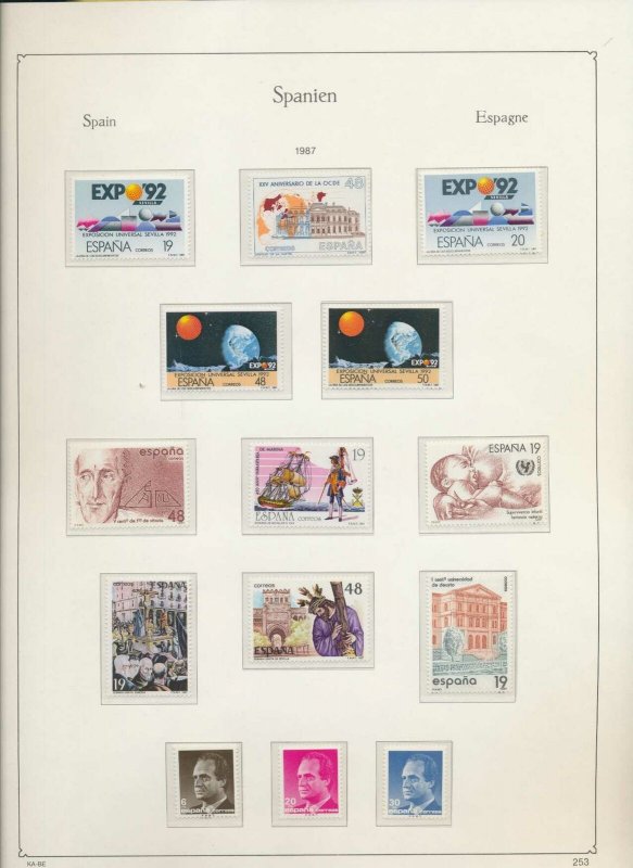 SPAIN 1986/87 MNH +Sheets (Apprx 85 Items)W3525