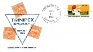 TRINIPEX BUFFALO N.Y. OCT. 10-11 1969 CENTENARY OF U.S. 1869 PICTORIAL STAMPS