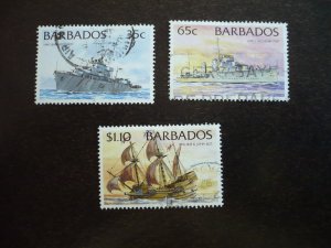 Stamps - Barbados - Scott# 876d,879d,883d - Used Part Set of 3 Stamps