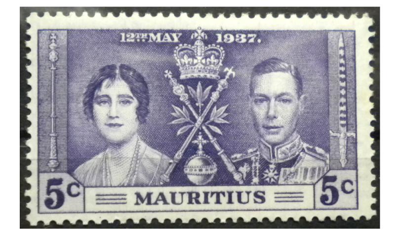 BRITISH MAURITIUS STAMP. YEAR 1937. SCOTT # 208. UNUSED