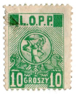 (I.B) Poland Cinderella : LOPP Private Air Mail 10G