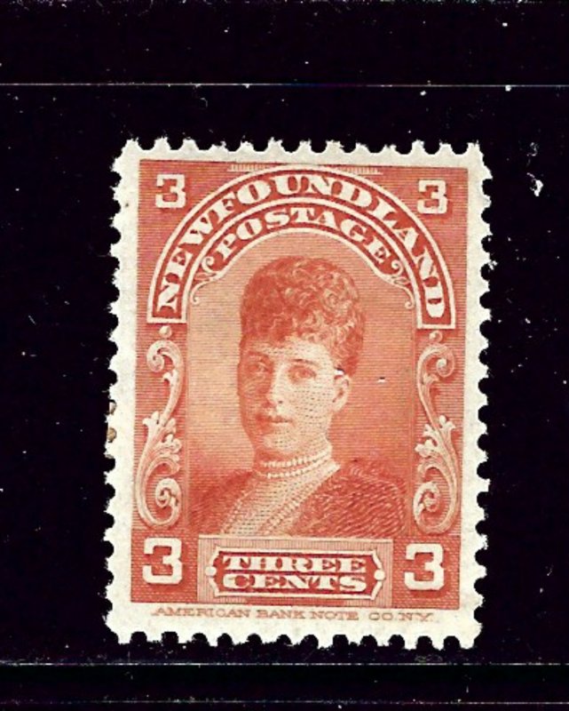 Newfoundland 83 Unused 1897 issue paper remnant on back  #3