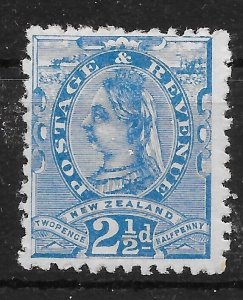 NEW ZEALAND SG197 1891 2½d PALE BLUE MTD MINT