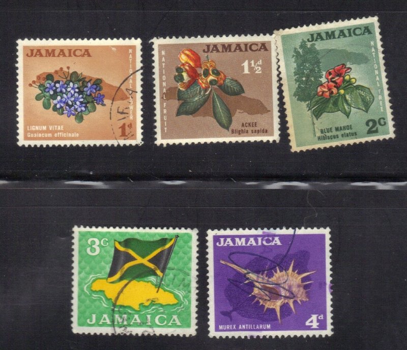 JAMAICA SCOTT #217-19,221-22  1964  SEE SCAN