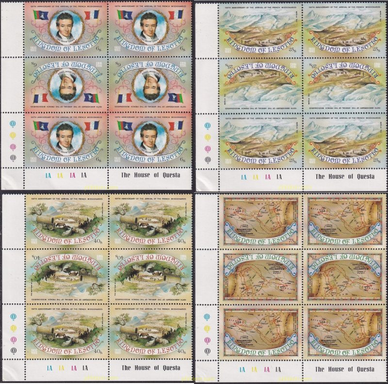 734944 MNH LESOTHO 1983 LLEGADA DE LOS MISIONEROS FRANCESES