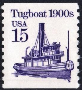SC#2260 15¢ Tugboat Coil Single (1988) MNH