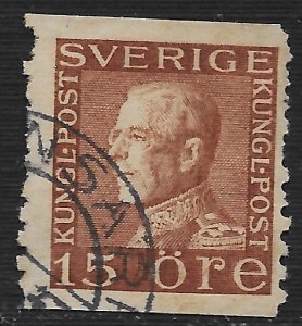 Sweden #169 15o King Gustaf V